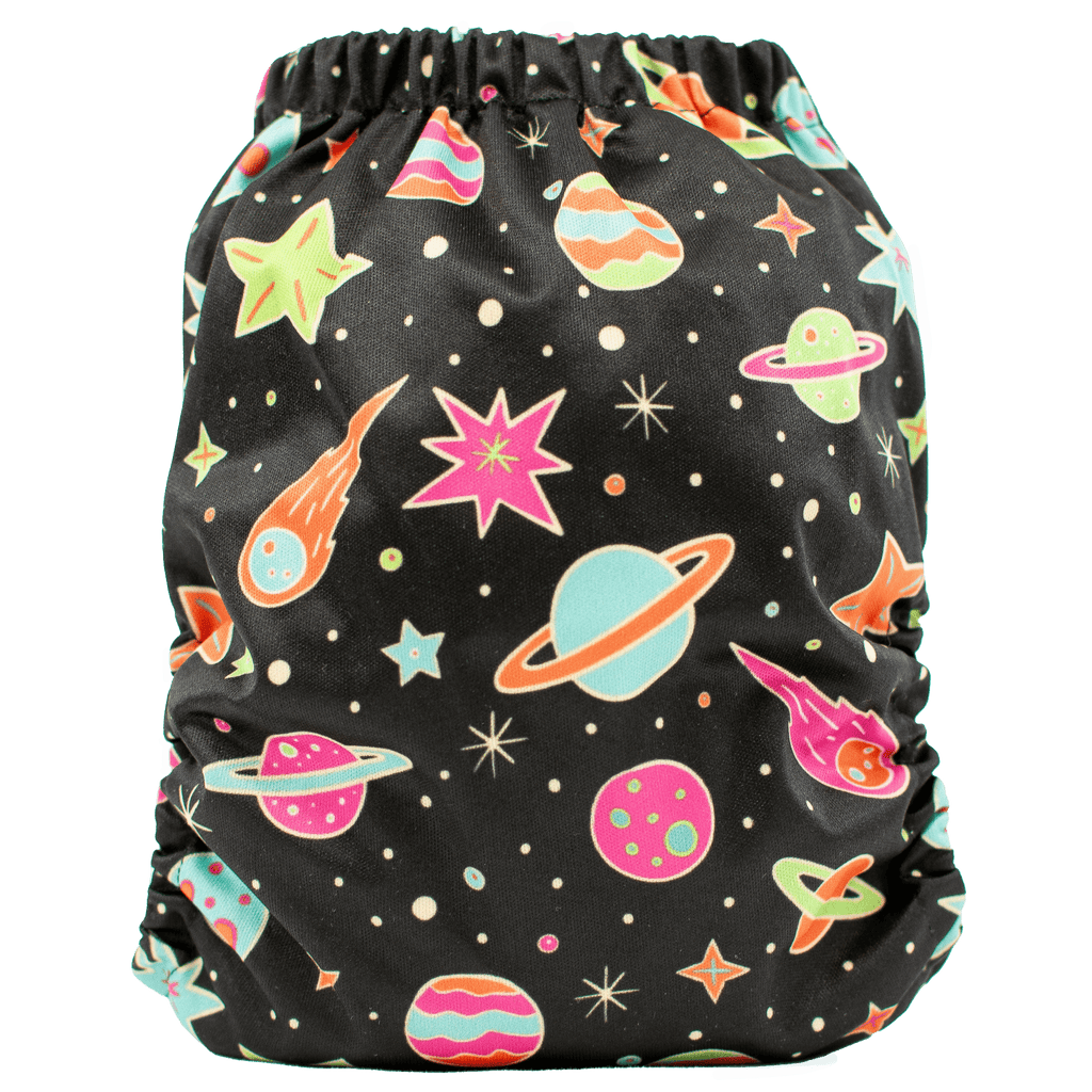 Bright Planets Glow Snaps - XL Pocket - Texas Tushies - Modern Cloth Diapers & Beyond