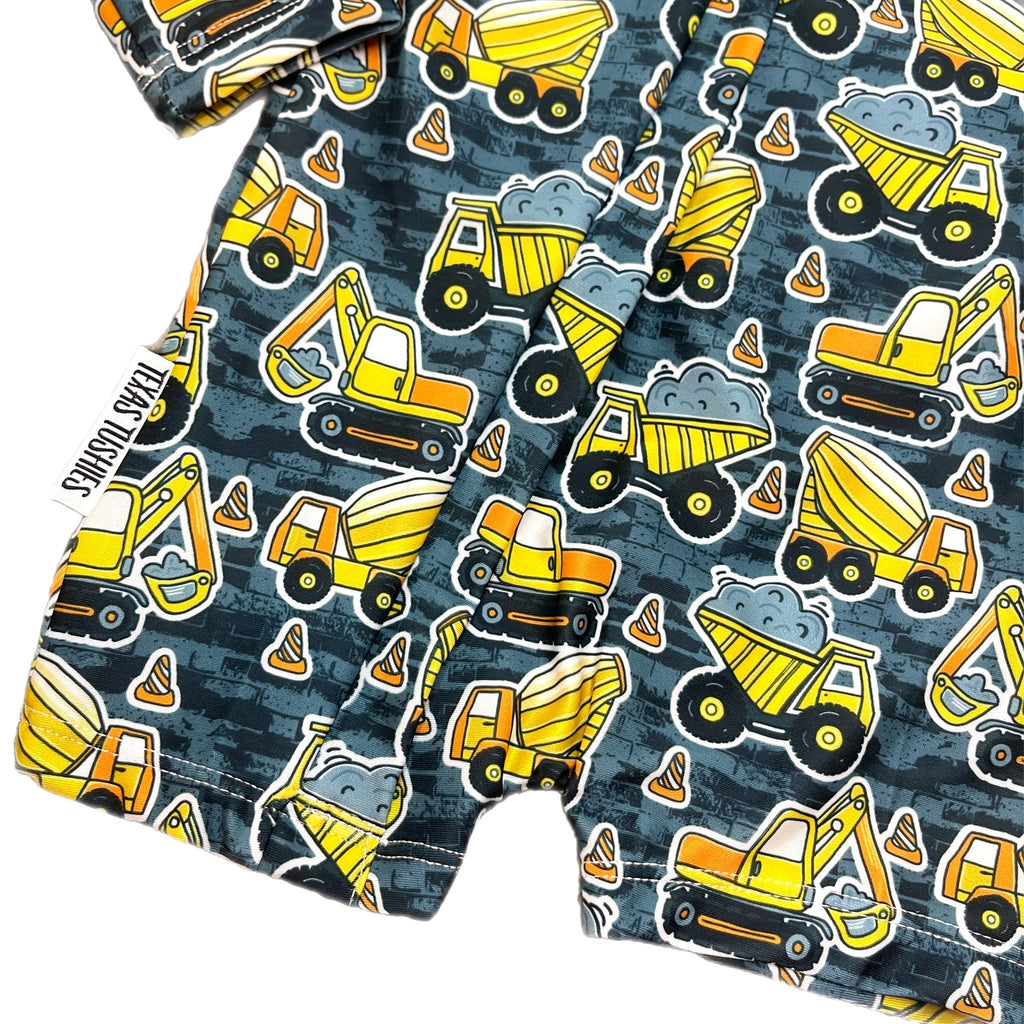 Construction Trucks - Swimsuit - Texas Tushies - Modern Cloth Diapers & Beyond
