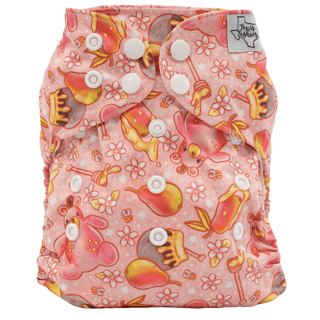 Honey Pear - One Size AIO - Texas Tushies - Modern Cloth Diapers & Beyond
