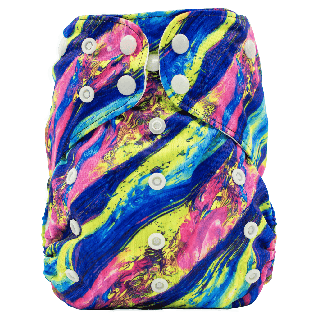 Marbled Glow Snaps - XL Pocket - Texas Tushies - Modern Cloth Diapers & Beyond