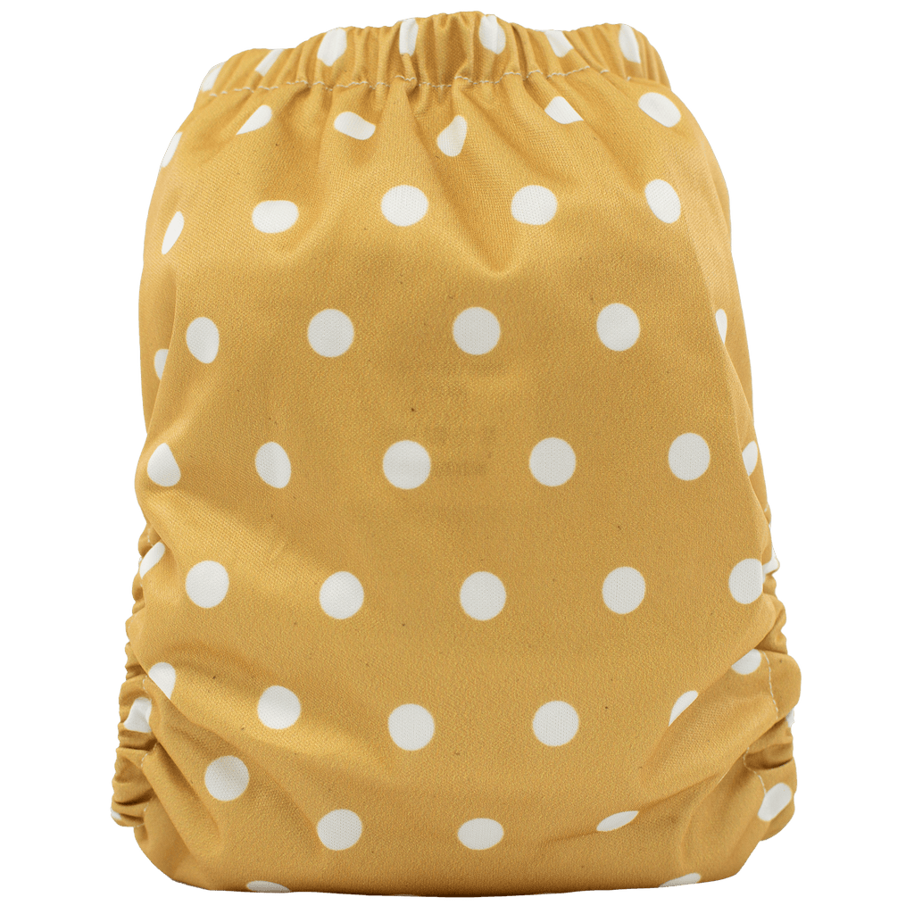 Mustard Polka Dots - XL Pocket - Texas Tushies - Modern Cloth Diapers & Beyond