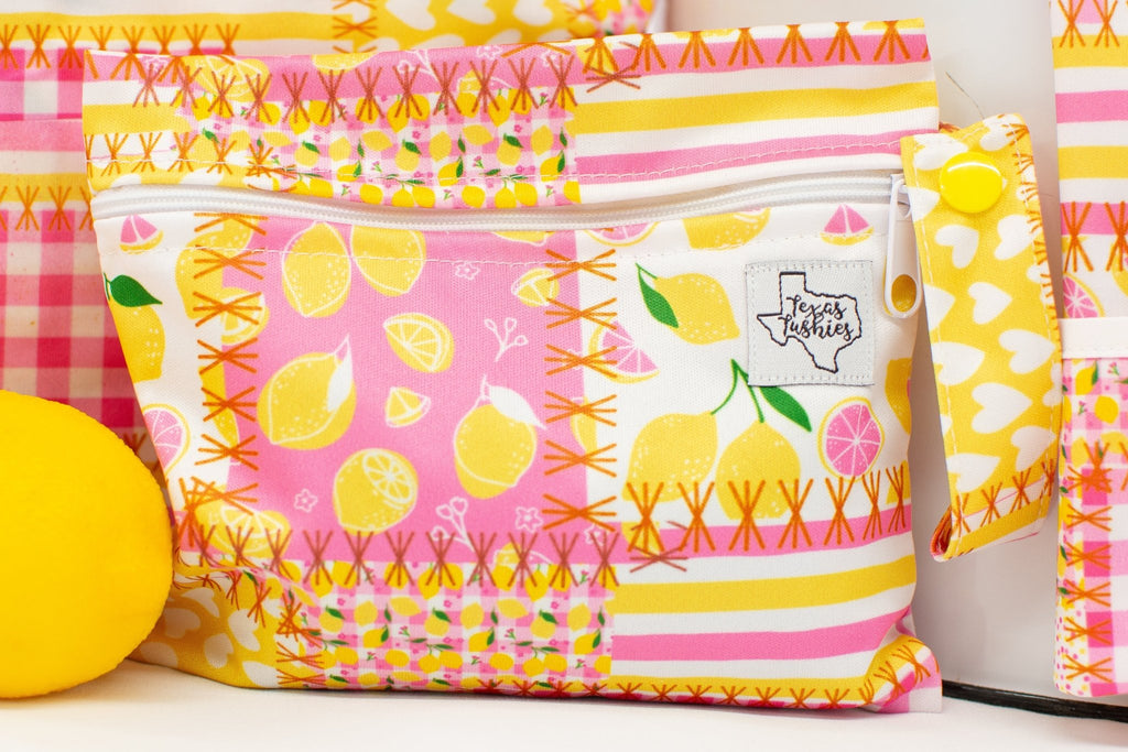 Pink Lemonade - Mini Wet Bag - Texas Tushies - Modern Cloth Diapers & Beyond
