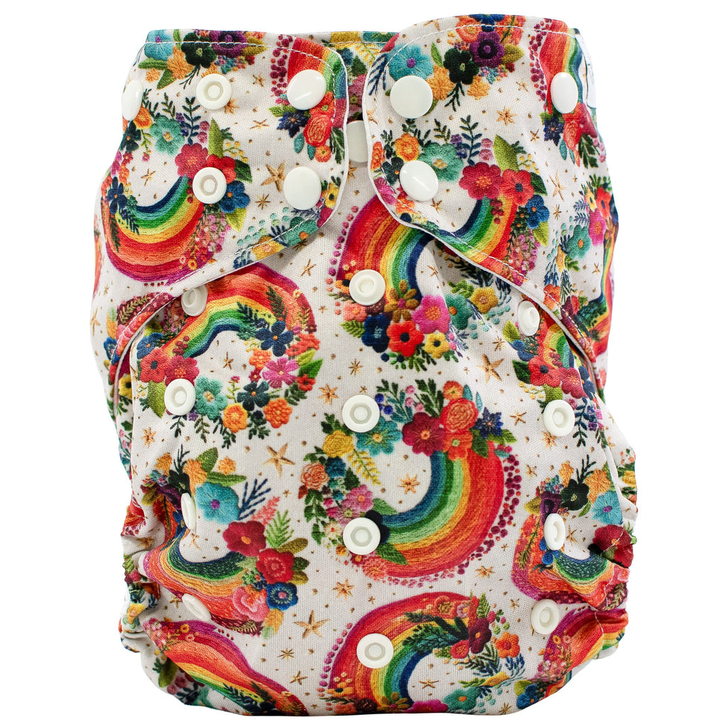 Rainbow Embroidery - XL Pocket - Texas Tushies - Modern Cloth Diapers & Beyond