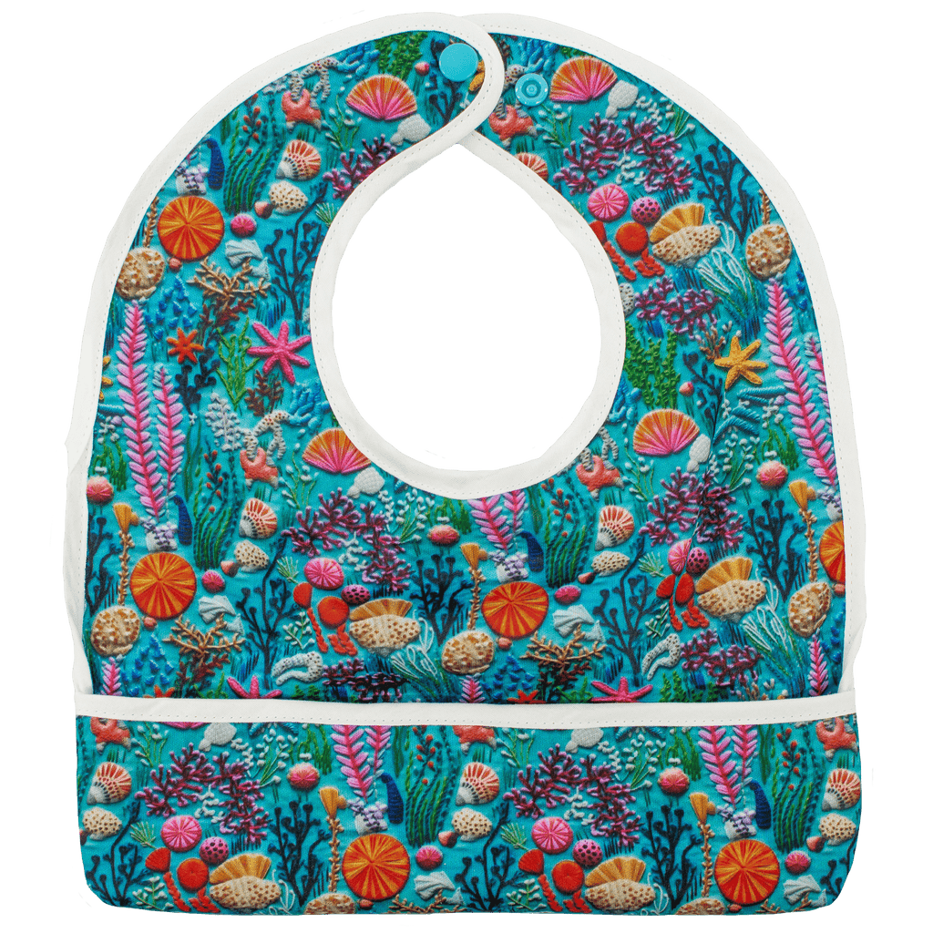 Sea Embroidery - The Flip Bib - Texas Tushies - Modern Cloth Diapers & Beyond