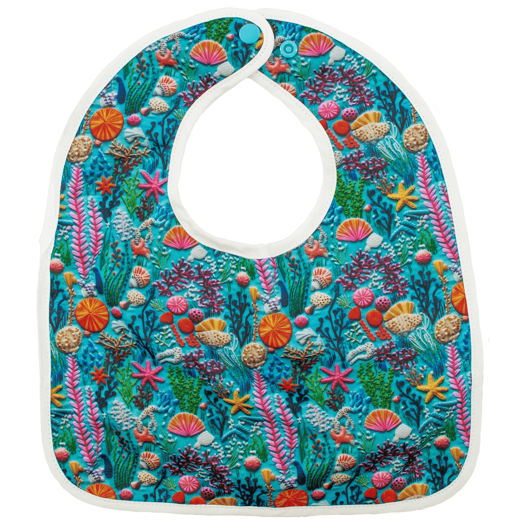 Sea Embroidery - The Flip Bib - Texas Tushies - Modern Cloth Diapers & Beyond