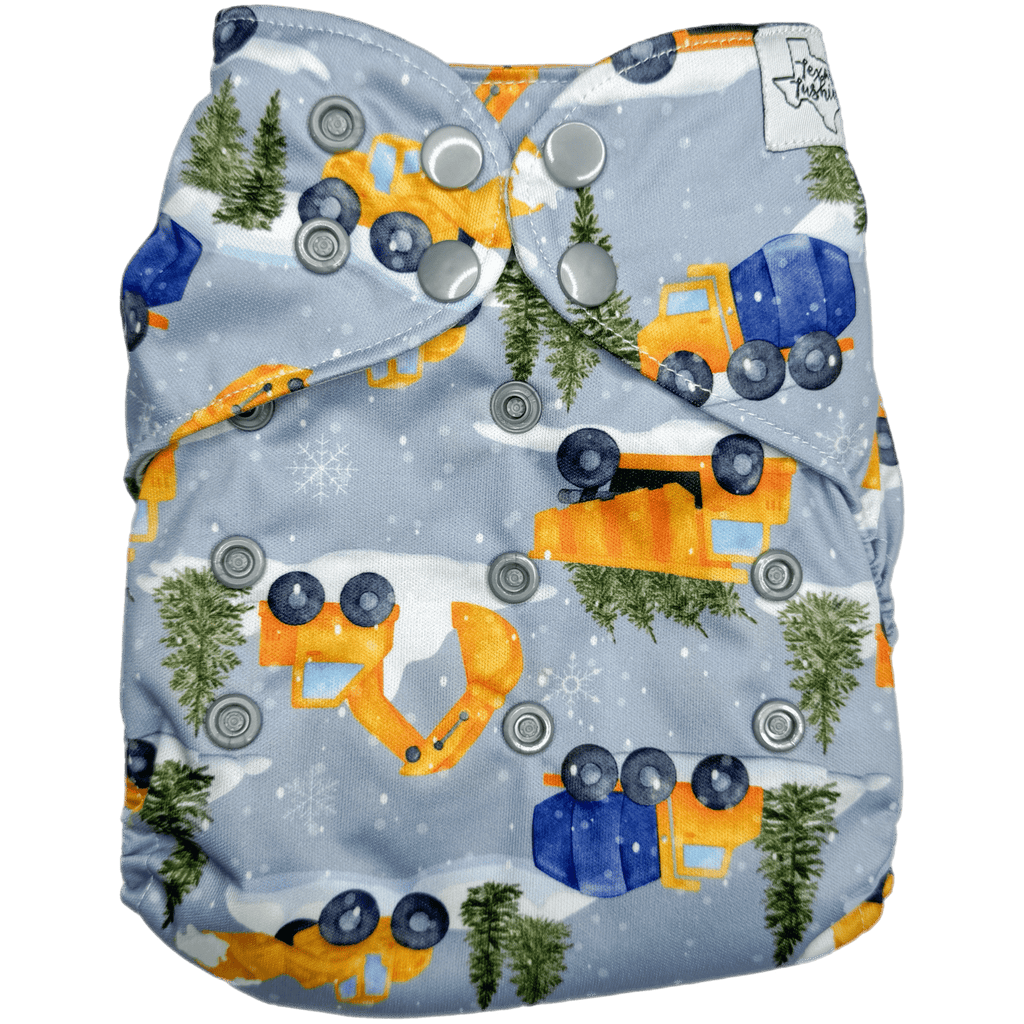 Snowy Daze - One Size Pocket - Texas Tushies - Modern Cloth Diapers & Beyond