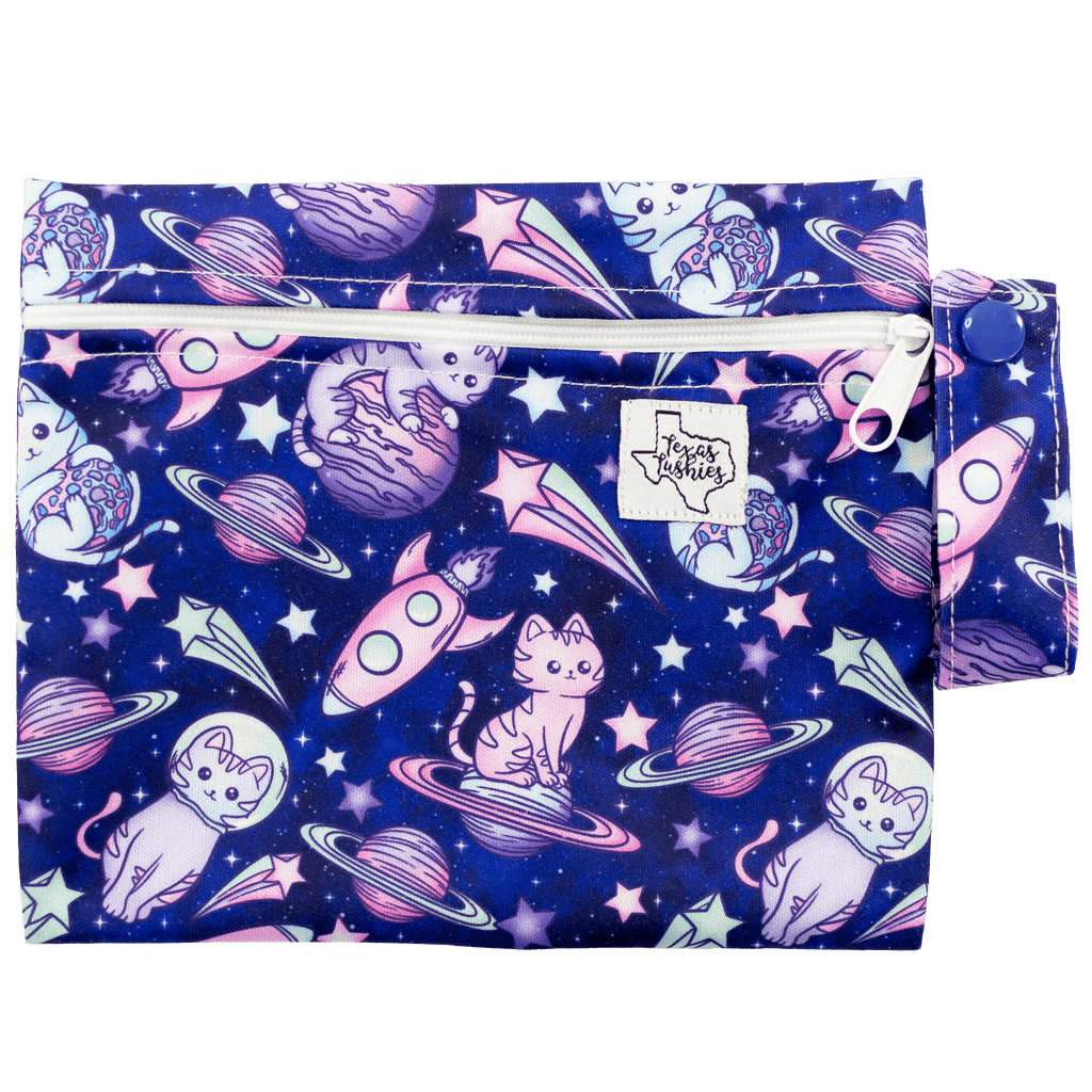 Space Cats - Mini Wet Bag - Texas Tushies - Modern Cloth Diapers & Beyond