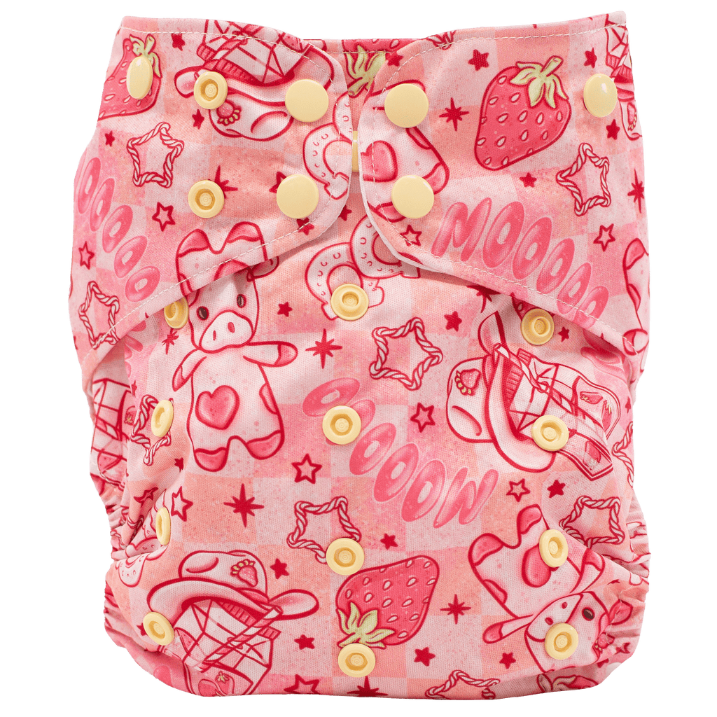 Strawberry Milk - XL Pocket - Texas Tushies - Modern Cloth Diapers & Beyond