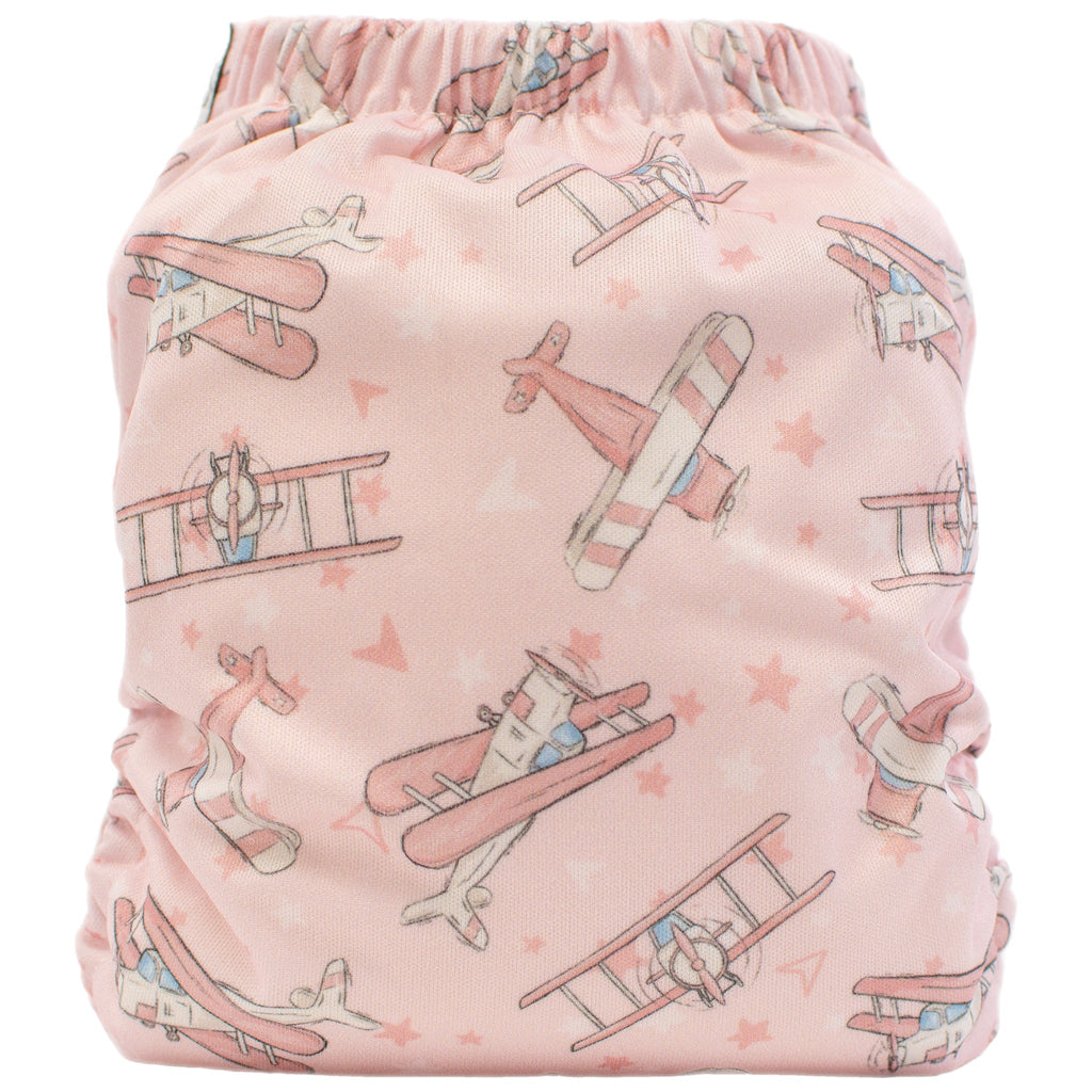Take Flight - Pink - One Size AIO - Texas Tushies - Modern Cloth Diapers & Beyond