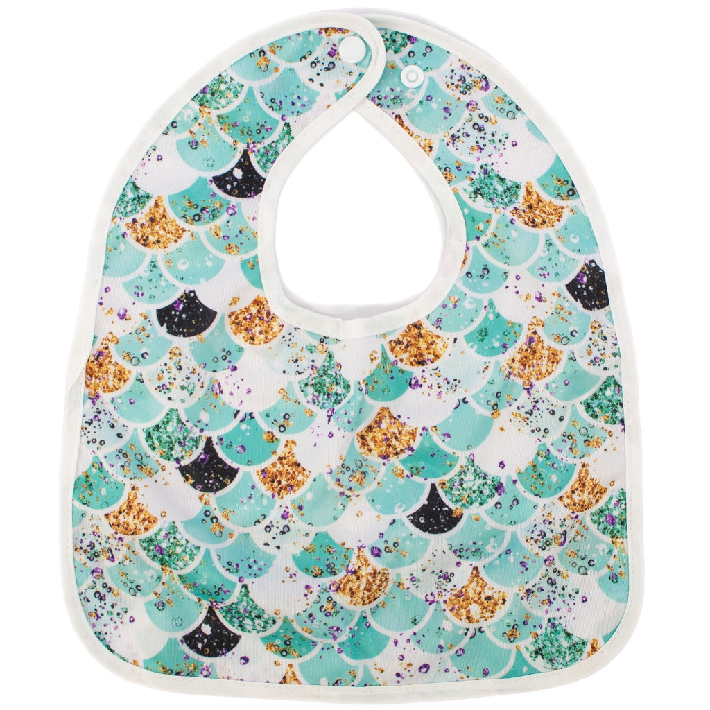 Teal Scales - The Flip Bib - Texas Tushies - Modern Cloth Diapers & Beyond