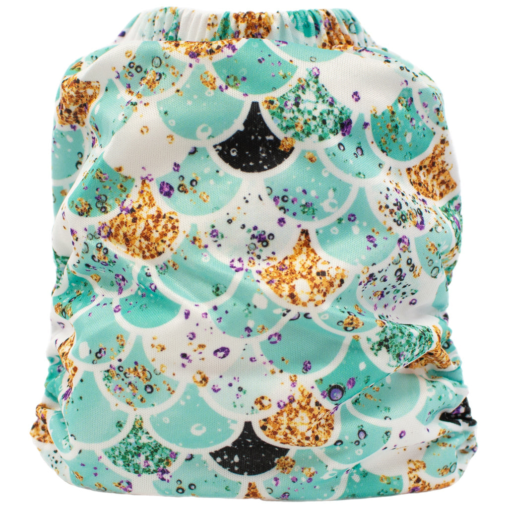 Teal Scales - XL Pocket - Texas Tushies - Modern Cloth Diapers & Beyond