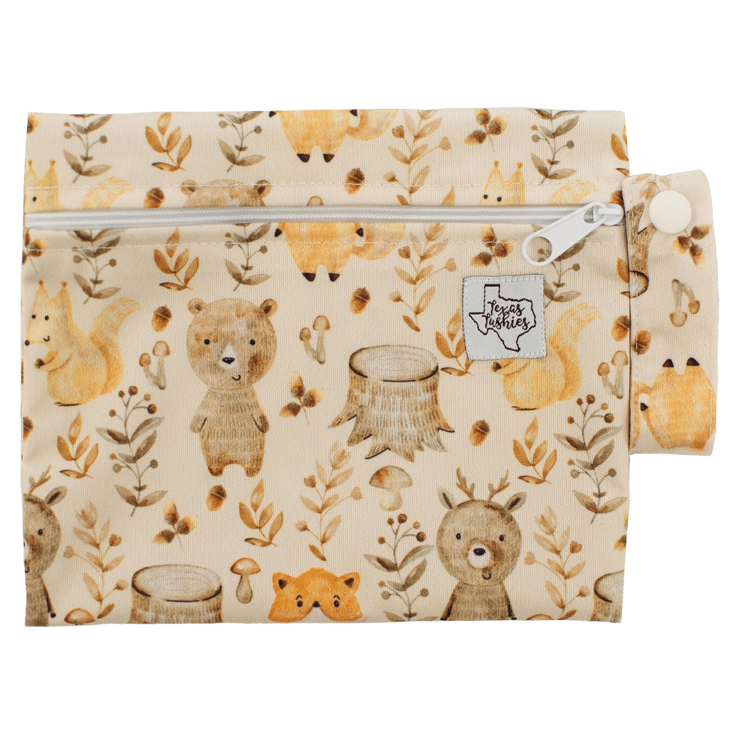 Woodland Animals - Mini Wet Bag - Texas Tushies - Modern Cloth Diapers & Beyond