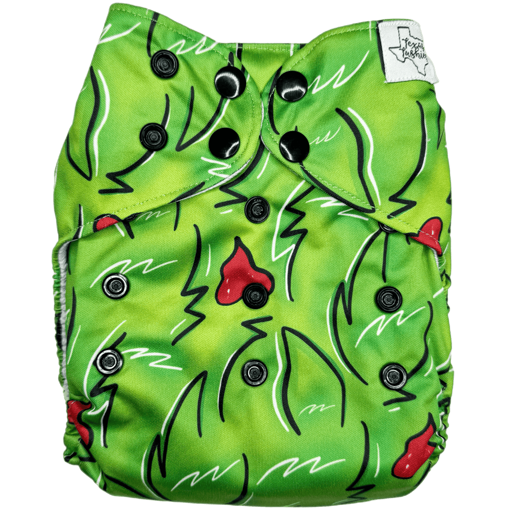 You're A Mean One - One Size AIO - Texas Tushies - Modern Cloth Diapers & Beyond