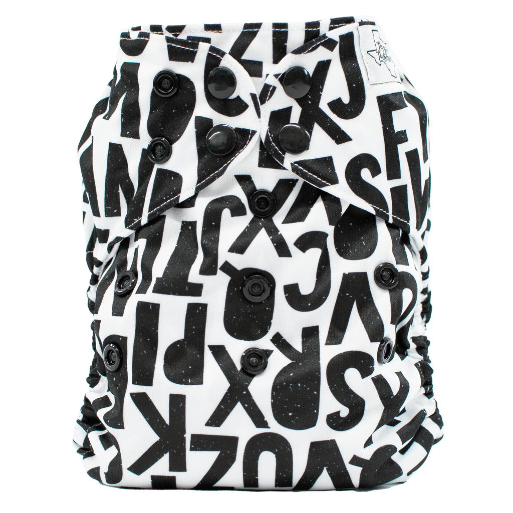 ABC's - One Size Pocket - Texas Tushies - Modern Cloth Diapers & Beyond