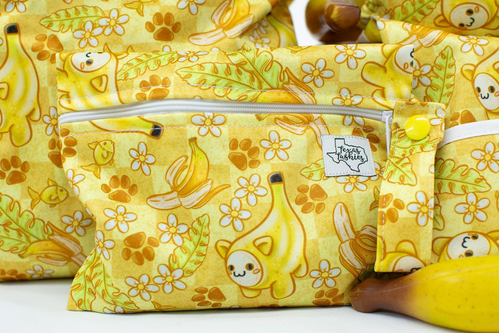 Banana Cat - Mini Wet Bag - Texas Tushies - Modern Cloth Diapers & Beyond