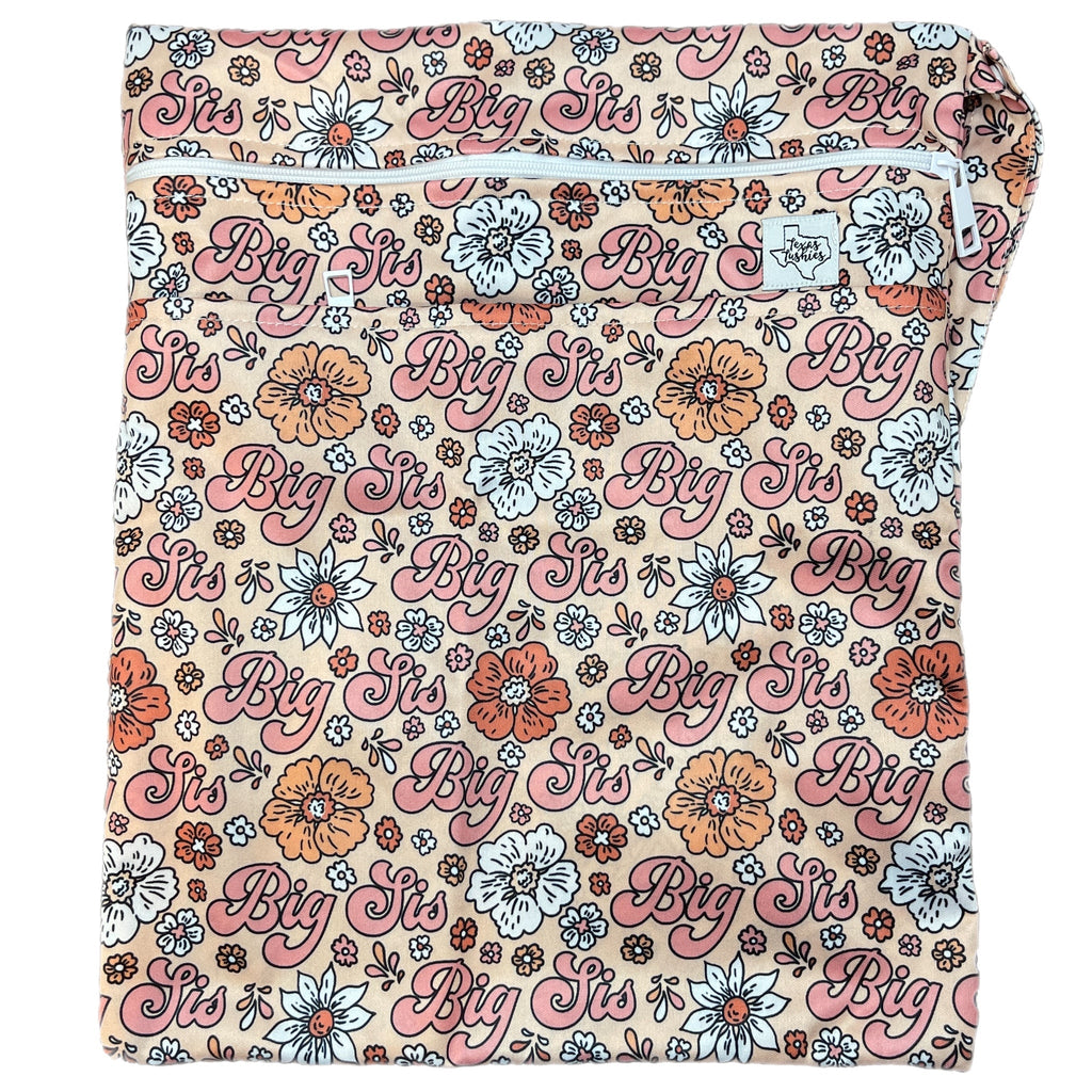 Big Sis Floral - Wet Bag - Texas Tushies - Modern Cloth Diapers & Beyond