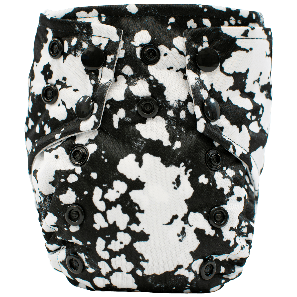 Black Acid Wash - Newborn AIO - Texas Tushies - Modern Cloth Diapers & Beyond