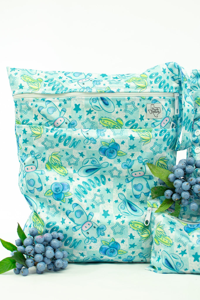 Blueberry Cow - Wet Bag - Texas Tushies - Modern Cloth Diapers & Beyond