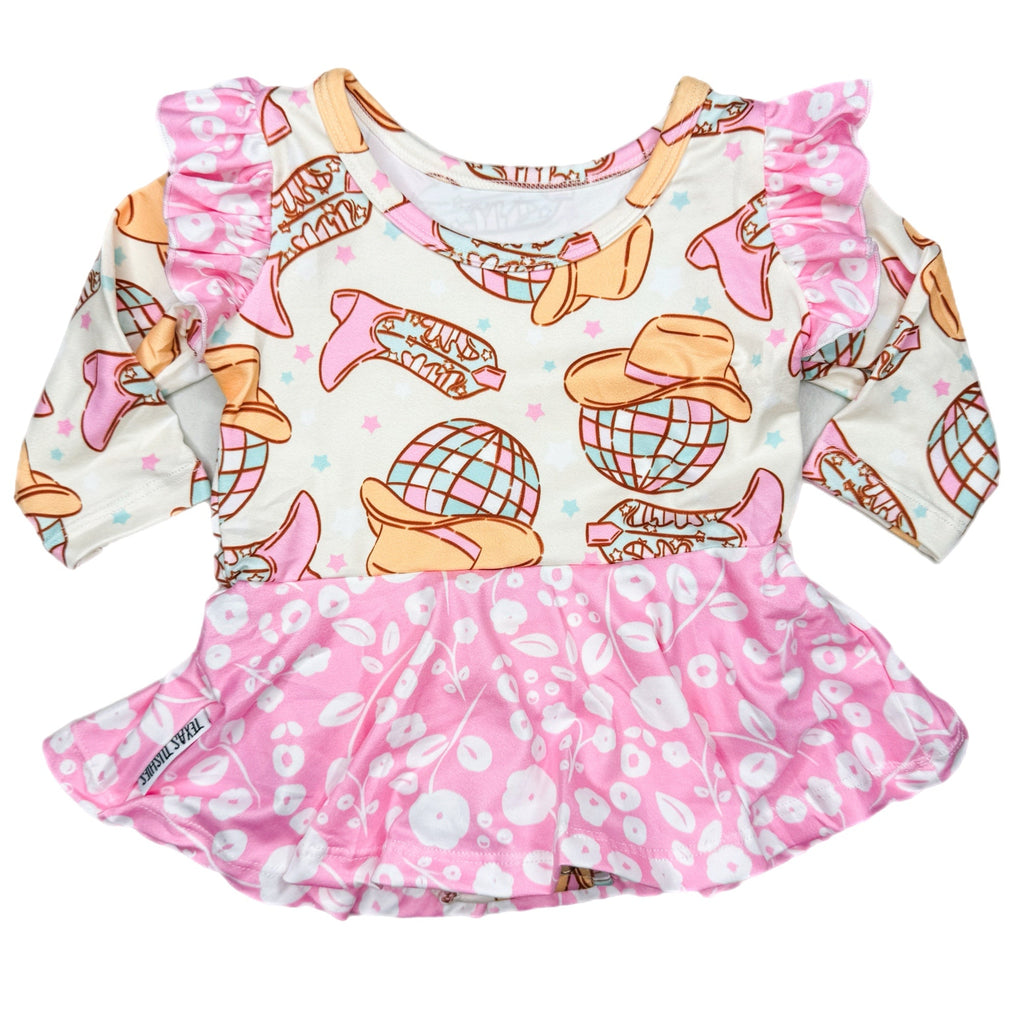 Boot Scootin' - LS Ruffle Romper - Texas Tushies - Modern Cloth Diapers & Beyond
