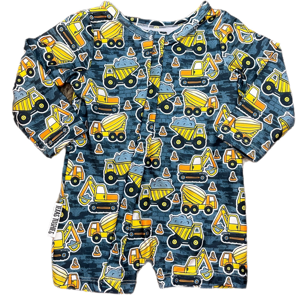 Construction Trucks - Swimsuit - Texas Tushies - Modern Cloth Diapers & Beyond