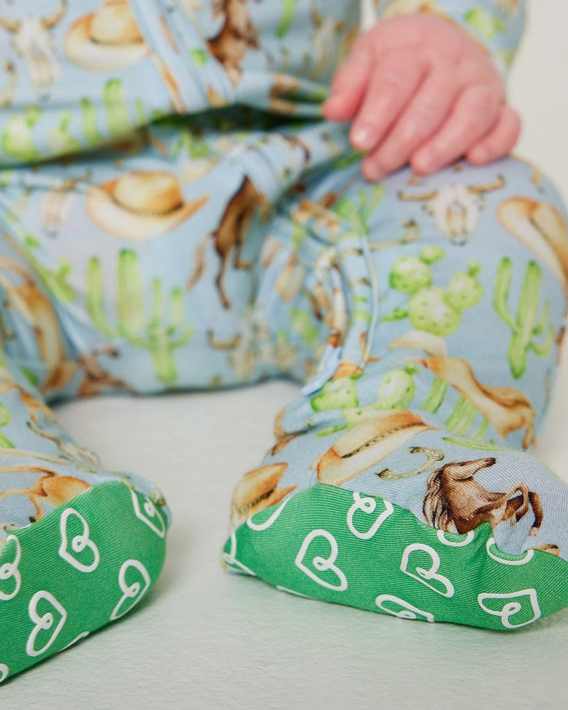 Dallas Zippered Footie - Texas Tushies - Modern Cloth Diapers & Beyond