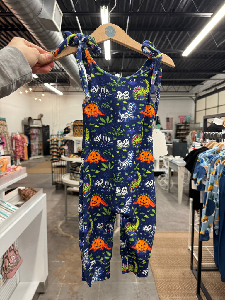 Dinoween - Tie Overalls - Texas Tushies - Modern Cloth Diapers & Beyond