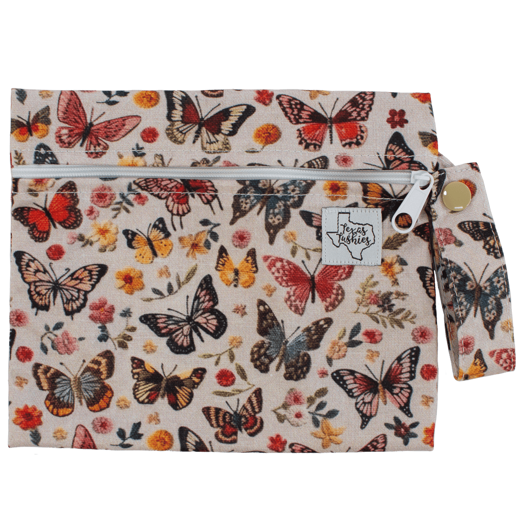 Flutter Embroidery - Mini Wet Bag - Texas Tushies - Modern Cloth Diapers & Beyond