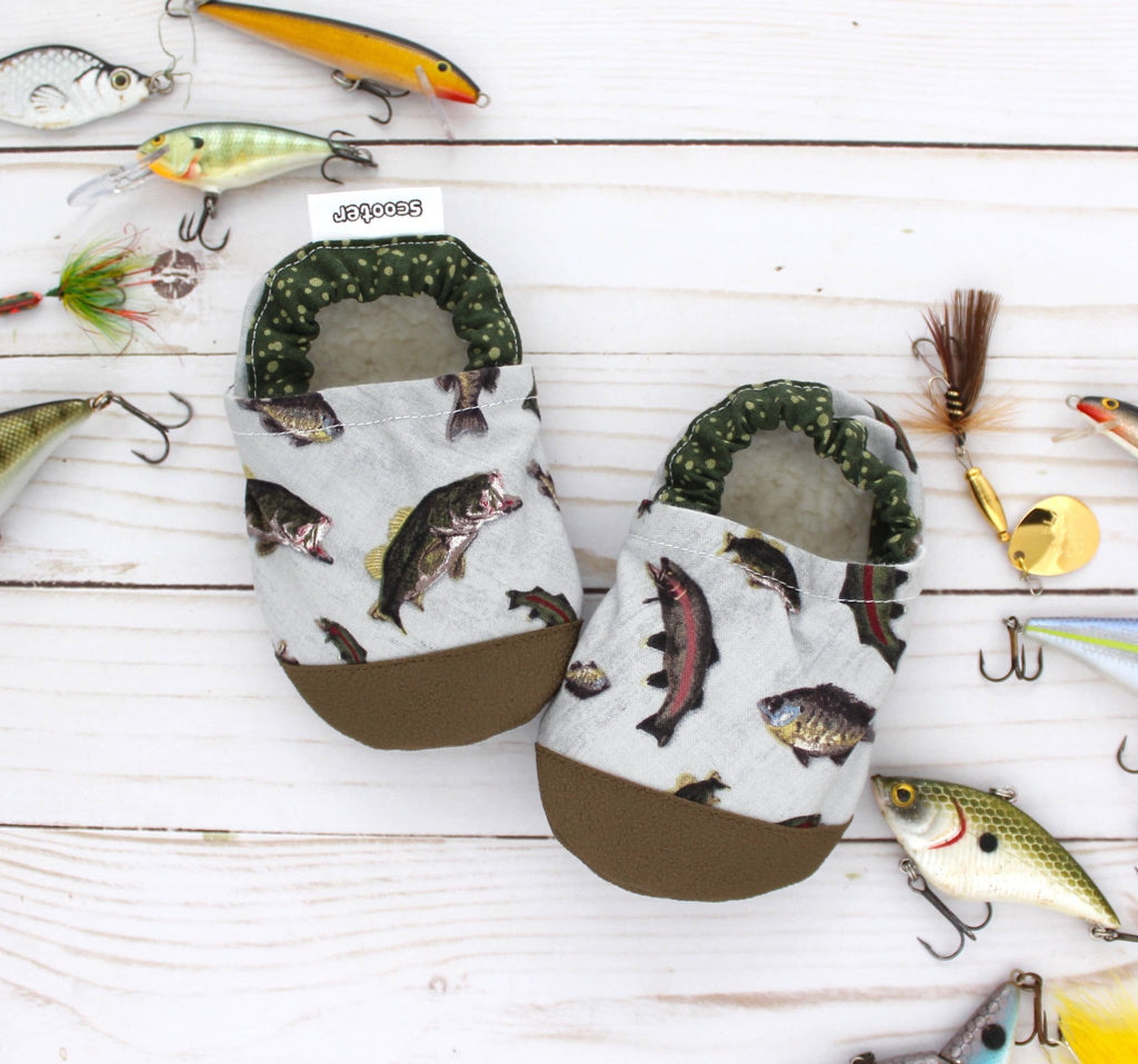 Gone Fishin' Baby Shoes - Texas Tushies - Modern Cloth Diapers & Beyond