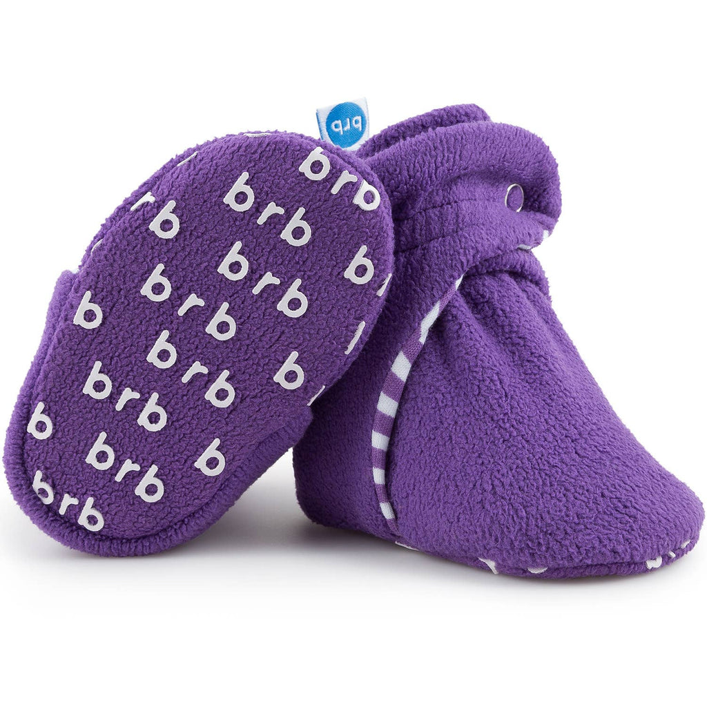 Grape Fleece Baby Booties - Texas Tushies - Modern Cloth Diapers & Beyond