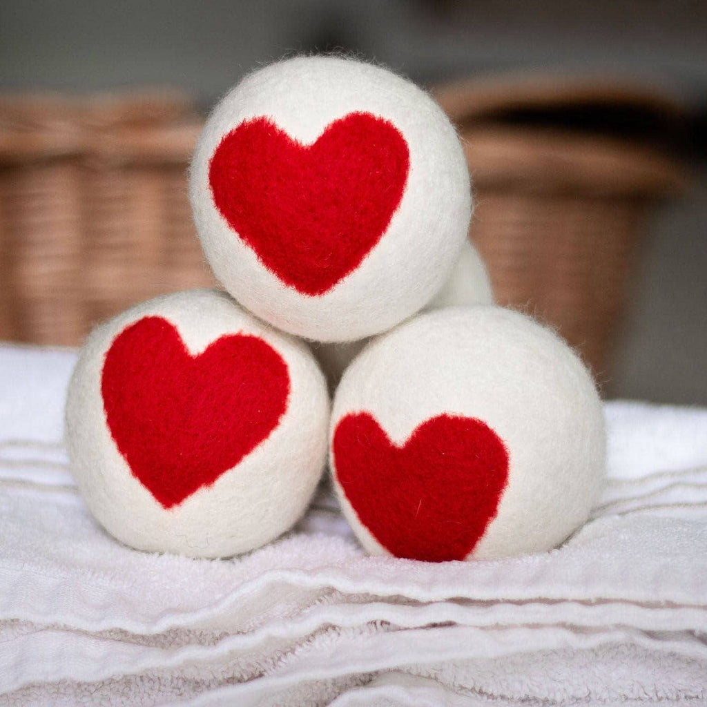 Heart Trio Eco Dryer Balls - Set of 3 - Texas Tushies - Modern Cloth Diapers & Beyond