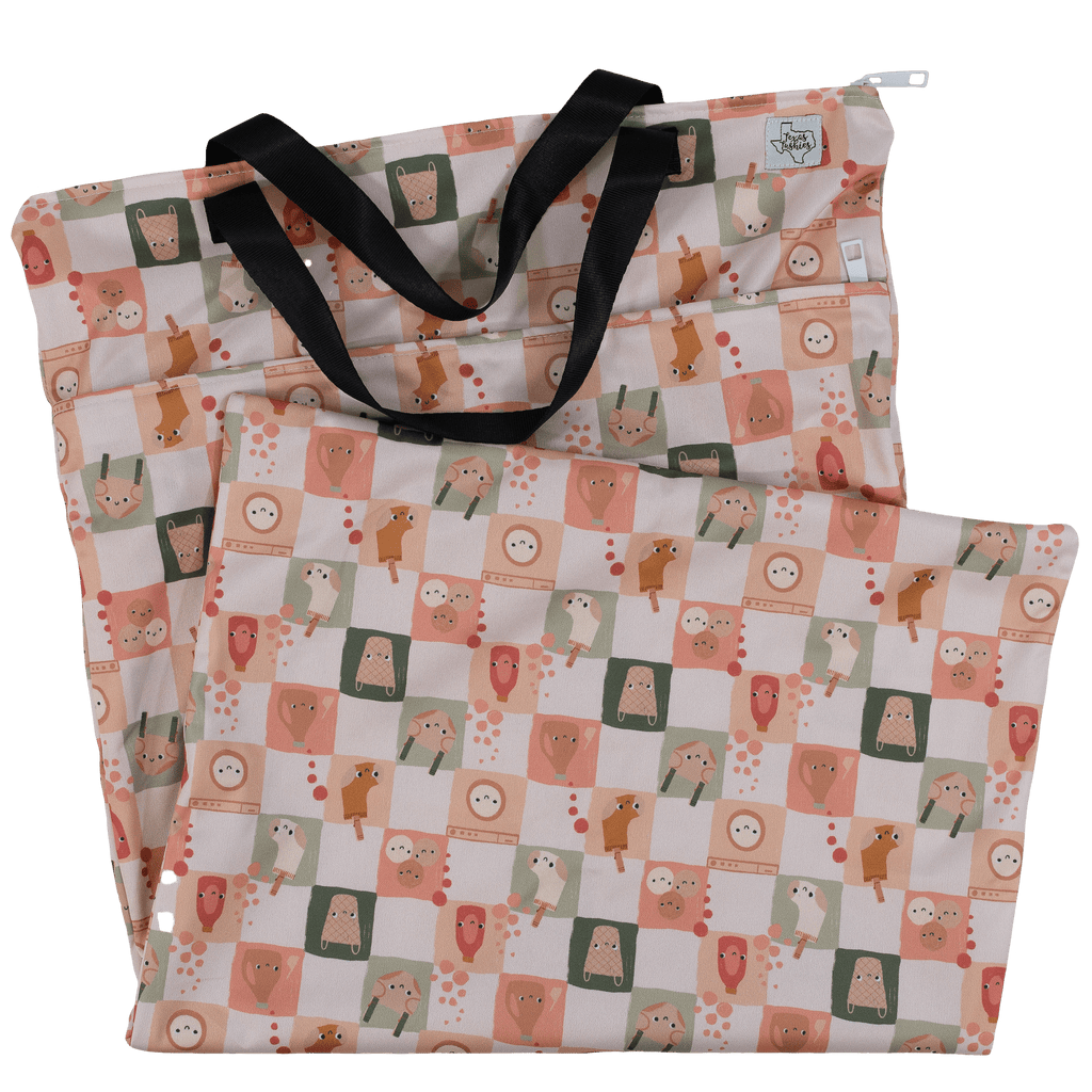 Large Hanging Wet Bags with Dual Pockets - Texas Tushies - Modern Cloth Diapers & Beyond