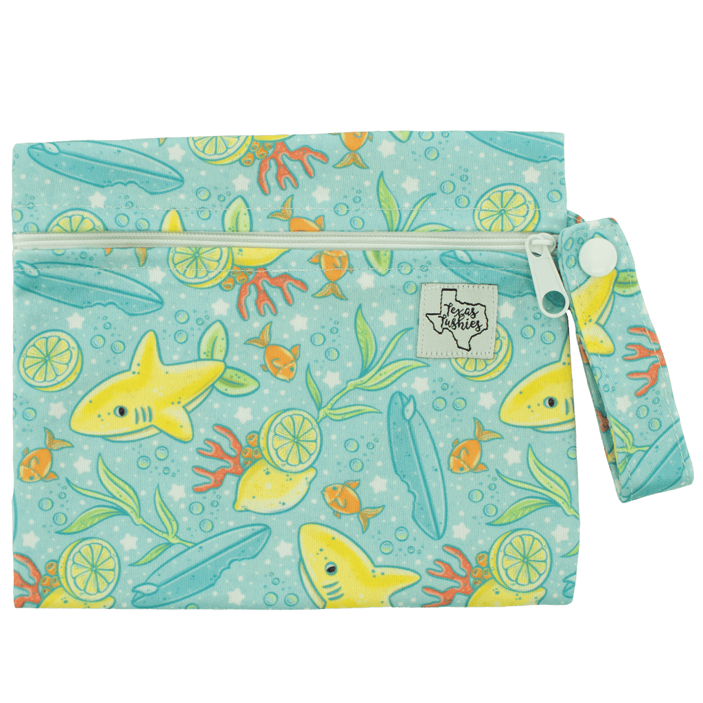 Lemon Shark - Mini Wet Bag - Texas Tushies - Modern Cloth Diapers & Beyond