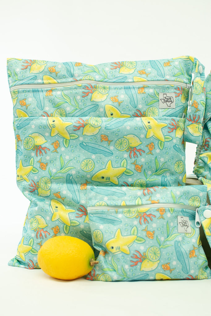 Lemon Shark - Wet Bag - Texas Tushies - Modern Cloth Diapers & Beyond