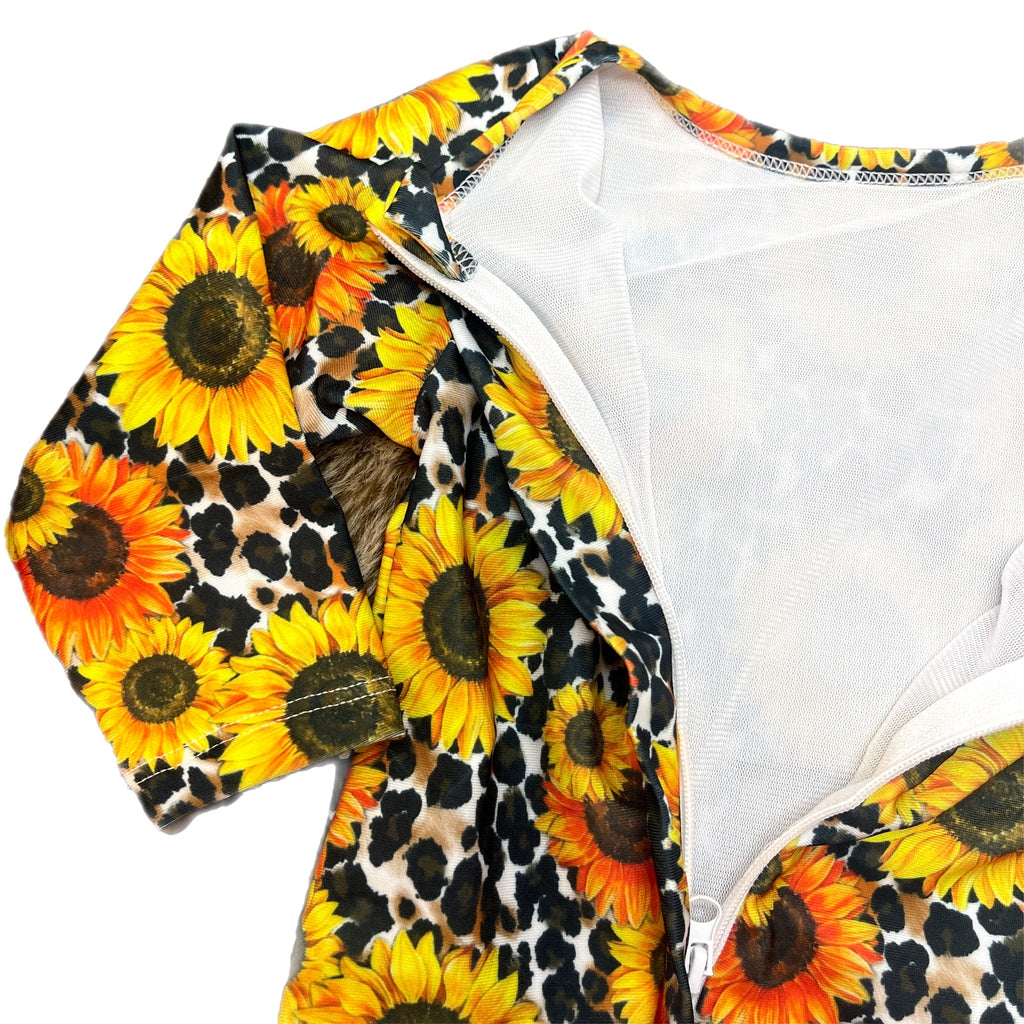Leopard Sunflower - Swimsuit - Texas Tushies - Modern Cloth Diapers & Beyond