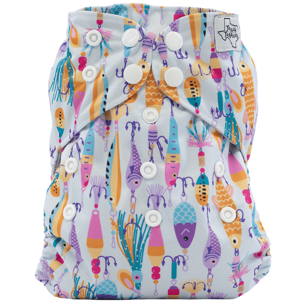 Lilac Lures - One Size AIO - Texas Tushies - Modern Cloth Diapers & Beyond