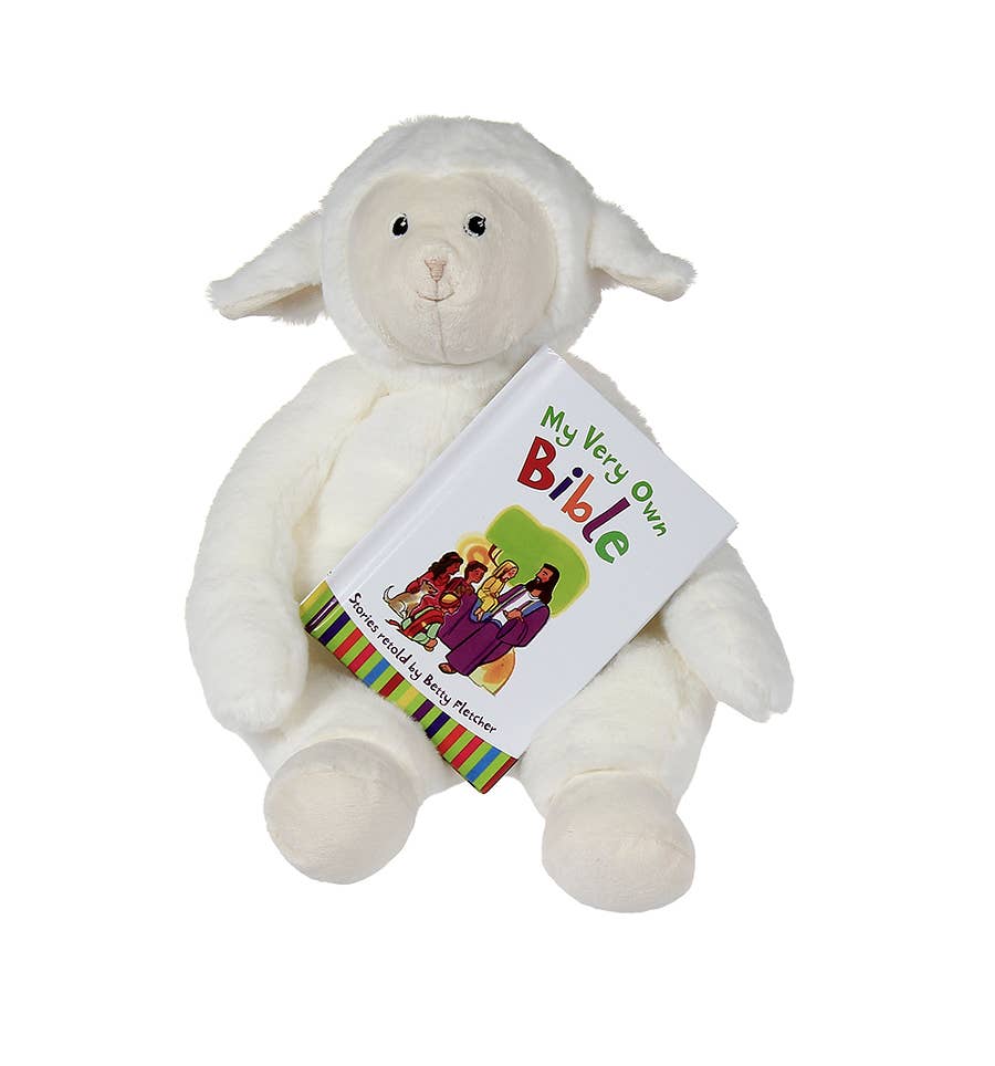 Lovie the Lamb Floppy Friend & Bible Gift Set - Texas Tushies - Modern Cloth Diapers & Beyond