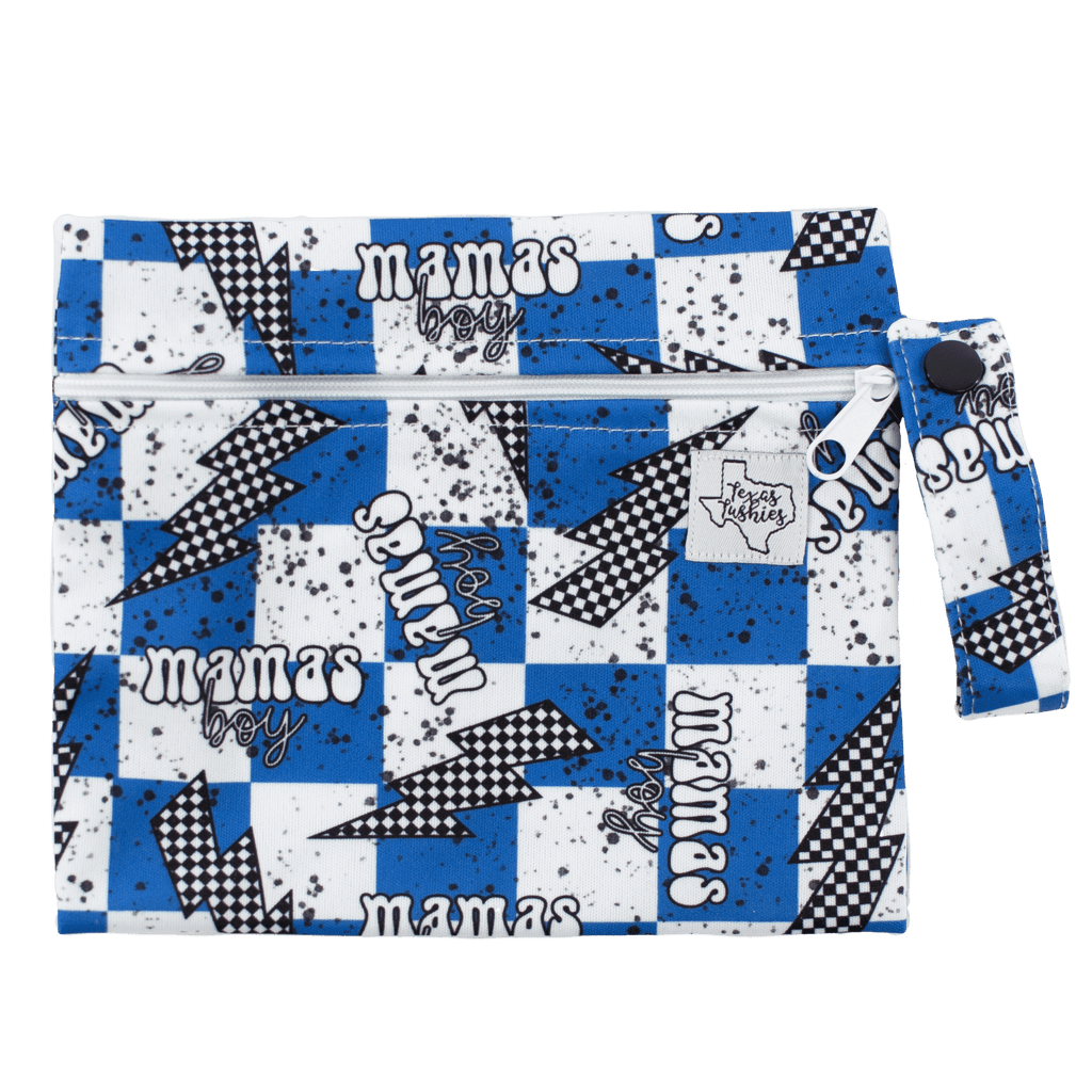 Mama's Boy Check - Mini Wet Bag - Texas Tushies - Modern Cloth Diapers & Beyond