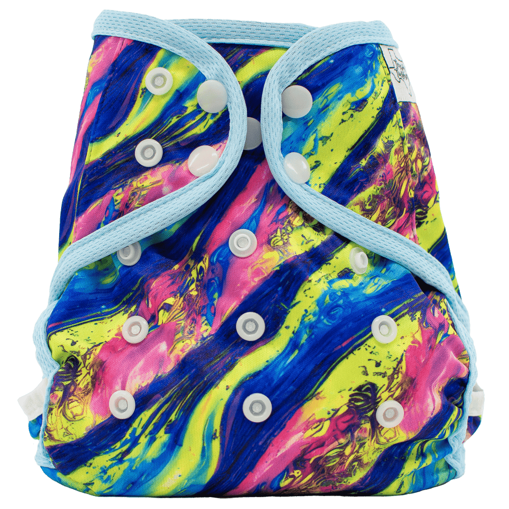 Marbled Glow Snaps - One Size Cover - Texas Tushies - Modern Cloth Diapers & Beyond