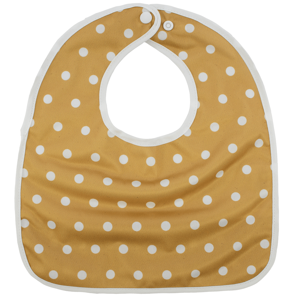 Mustard Polka Dots - The Flip Bib - Texas Tushies - Modern Cloth Diapers & Beyond