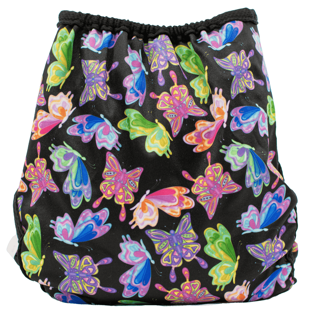Neon Flutters Glow Snaps - One Size Cover - Texas Tushies - Modern Cloth Diapers & Beyond