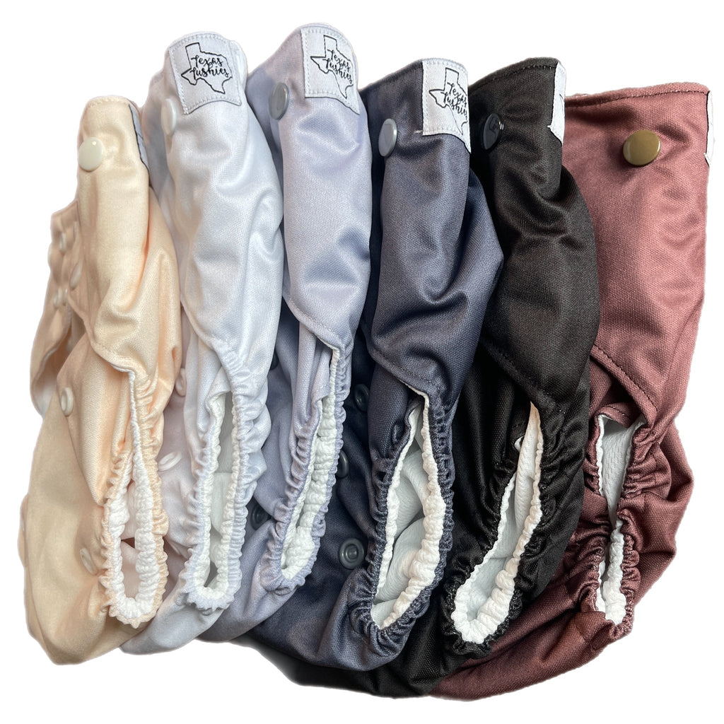 Neutral Solids - XL Pocket - Texas Tushies - Modern Cloth Diapers & Beyond