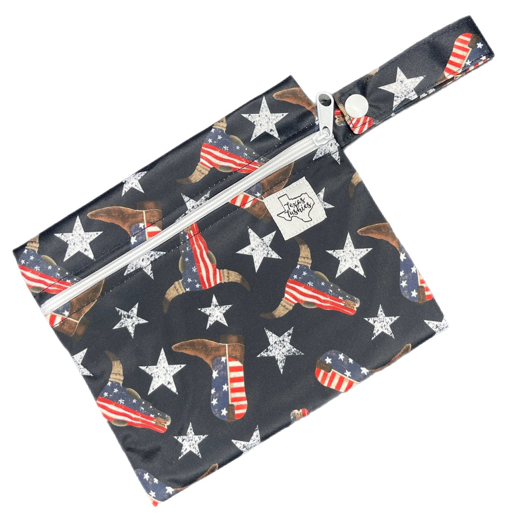 Patriotic Cowboy - Mini Wet Bag - Texas Tushies - Modern Cloth Diapers & Beyond