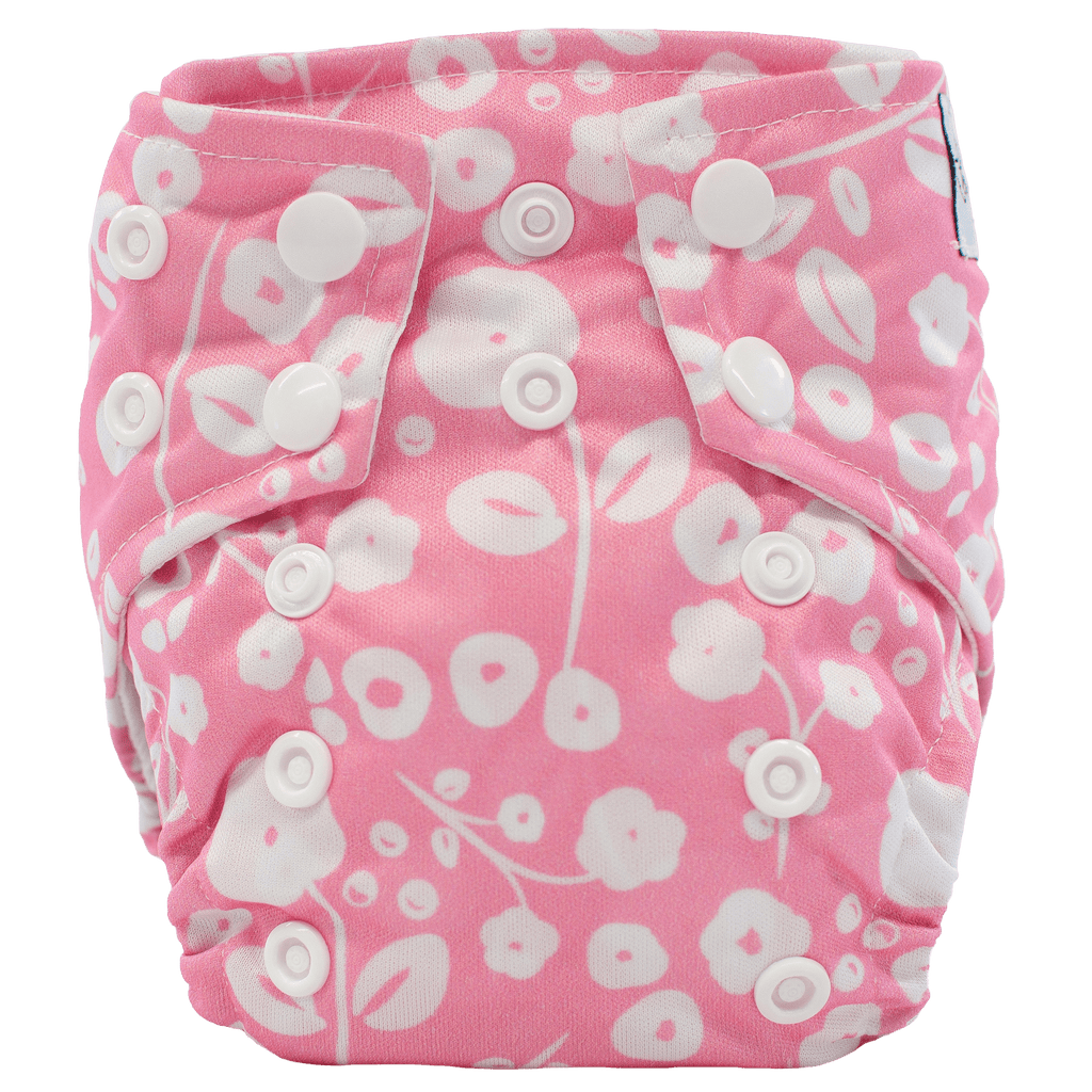 Pink Poppies - Newborn AIO - Texas Tushies - Modern Cloth Diapers & Beyond