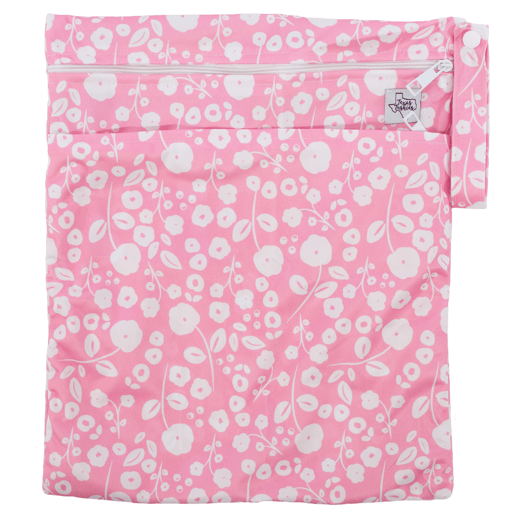 Pink Poppies - Wet Bag - Texas Tushies - Modern Cloth Diapers & Beyond