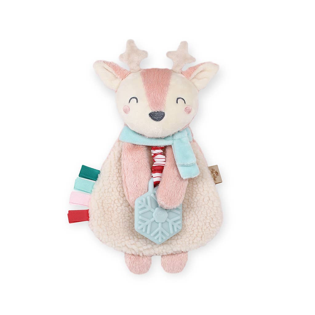 Pink Reindeer Itzy Lovey Plush - Texas Tushies - Modern Cloth Diapers & Beyond