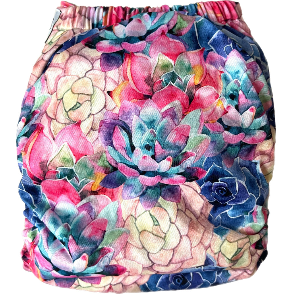 Pink Succulents - XL Pocket - Texas Tushies - Modern Cloth Diapers & Beyond