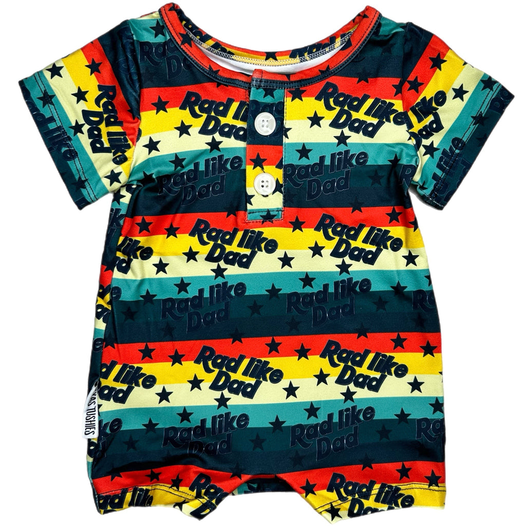Rad Like Dad - Short Button Romper - Texas Tushies - Modern Cloth Diapers & Beyond