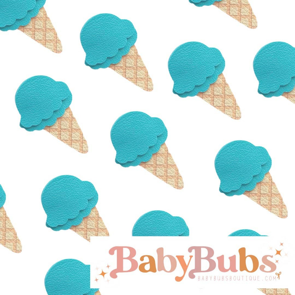 Sherbet Blue Ice Cream Cone Hair Clip - Texas Tushies - Modern Cloth Diapers & Beyond