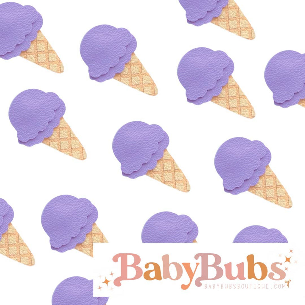 Sherbet Lavender Ice Cream Cone Hair Clip - Texas Tushies - Modern Cloth Diapers & Beyond