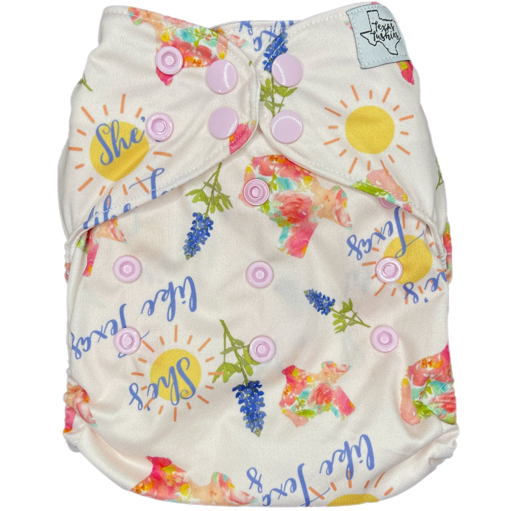 She's Like Texas - One Size AIO - Texas Tushies - Modern Cloth Diapers & Beyond